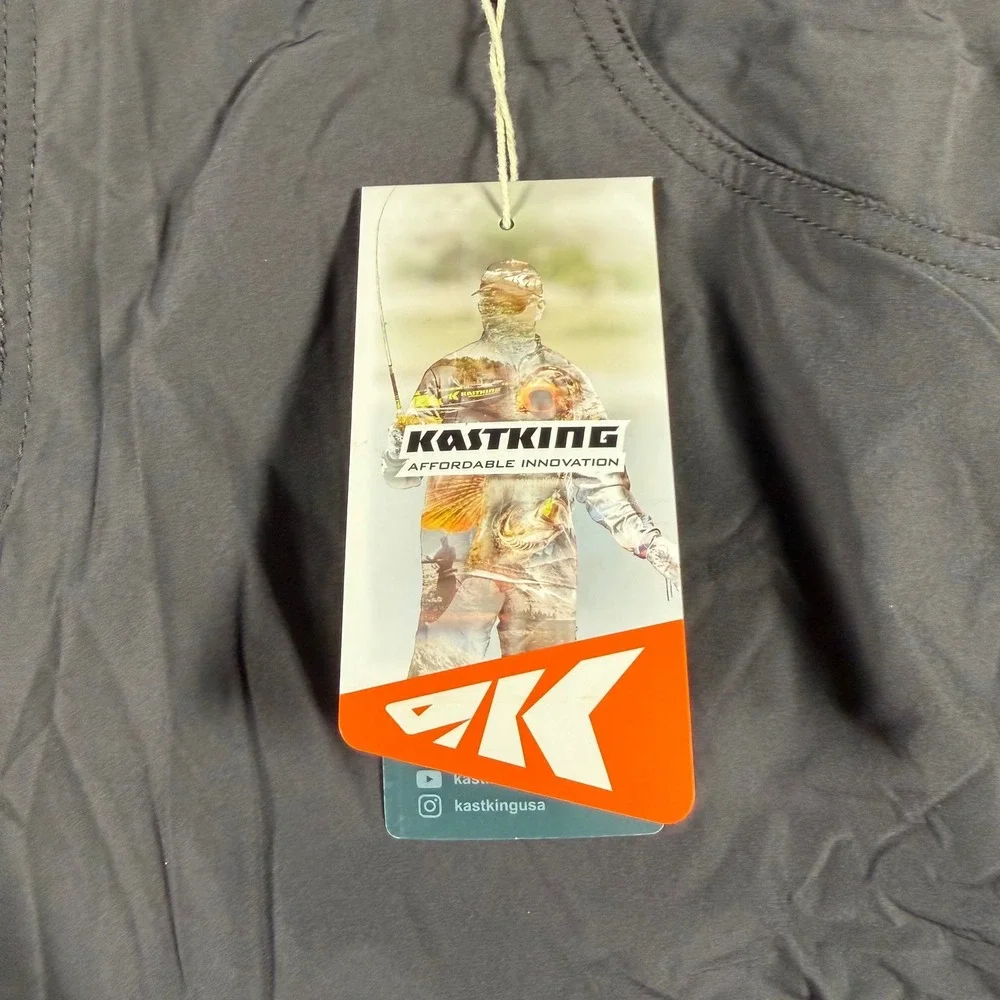 KastKing Cargo Pants Mens 42x34 Black Outdoor Fishing Performance UPF 50 NEW
